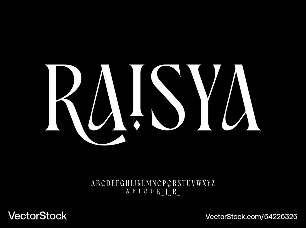 Glamorous Serif Font - Elegant Display vector image