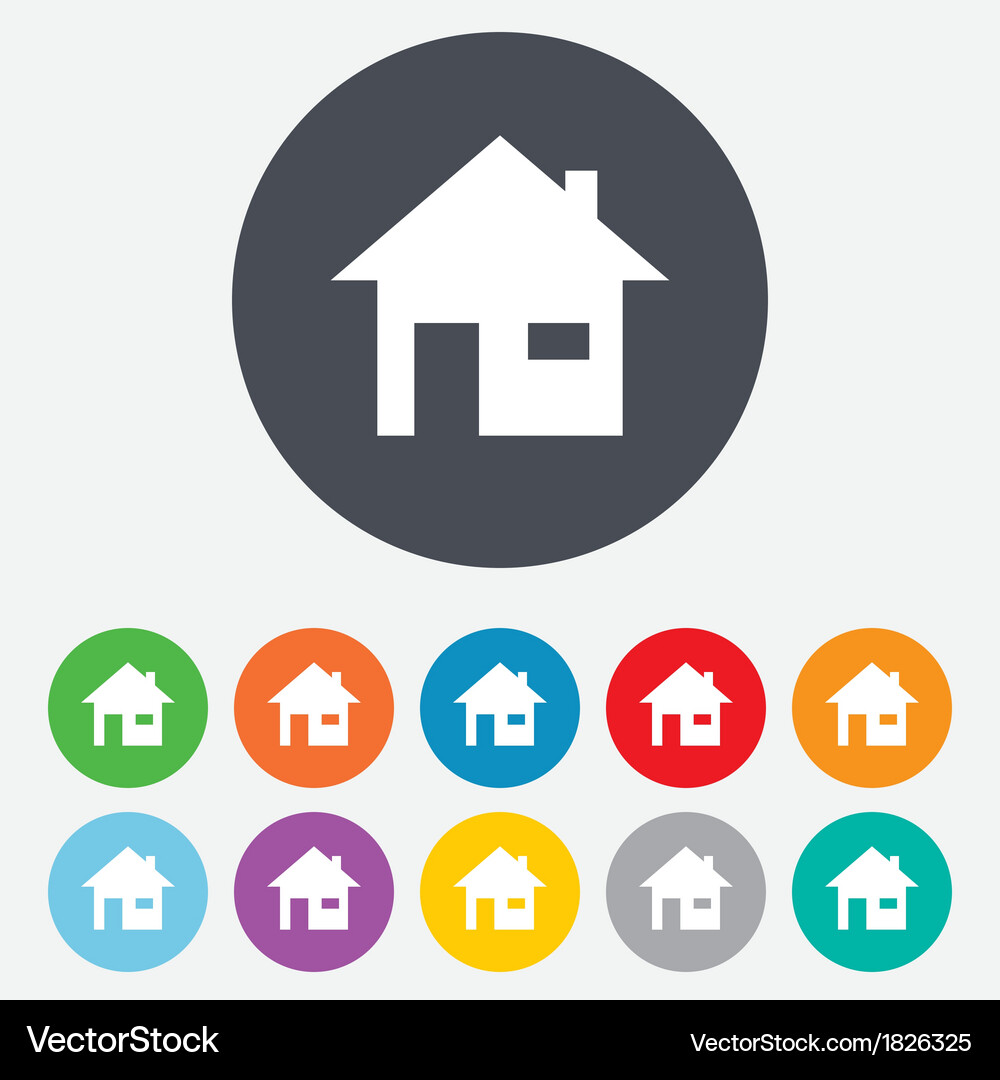 Home Icon - Navigation Buttons Vector Image