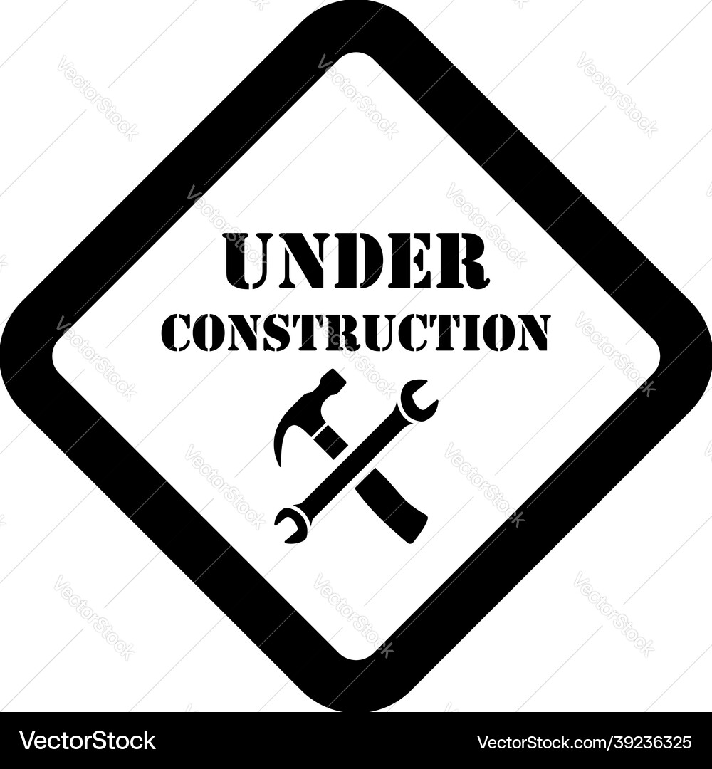 Icon of under construction Icon of under construction vector image