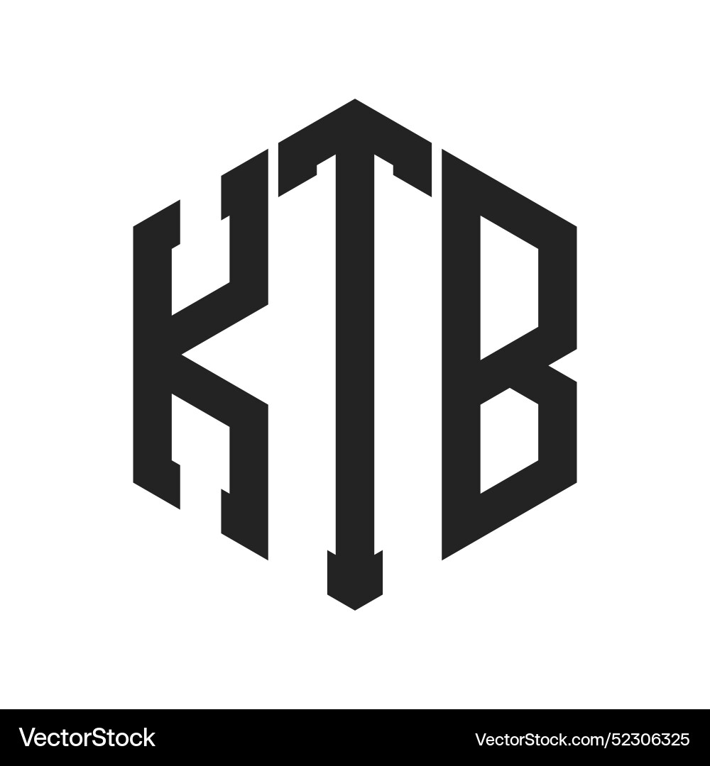 Ktb logo design initial letter monogram – Royalty-Free Vector