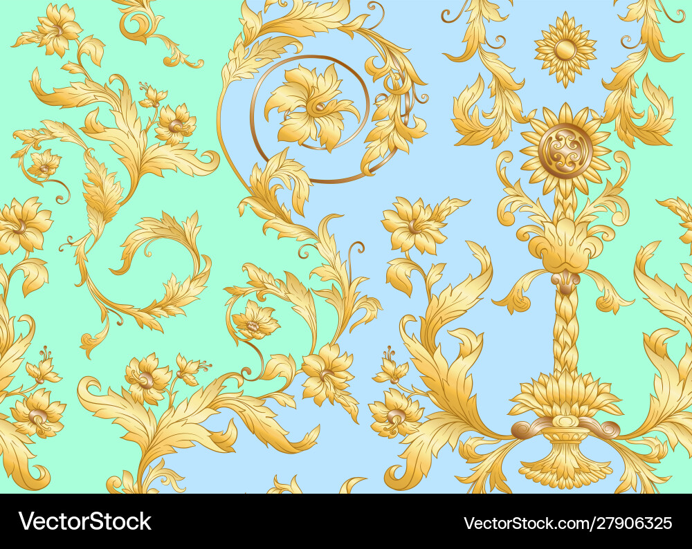 Nahtloses Muster in barock rococo victorian Nahtloses Muster in barock rococo victorian vektorbild