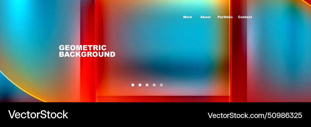 Round triangles and squares web site page template Round triangles and squares web site page template Vector Image