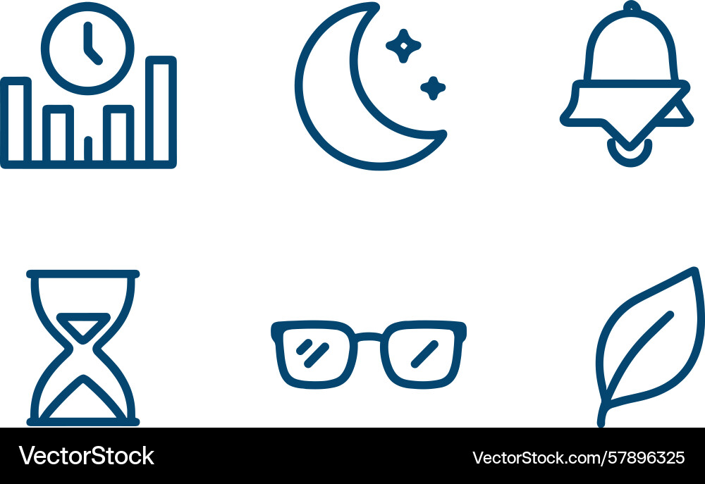 Unique collection of simple line icons vector image