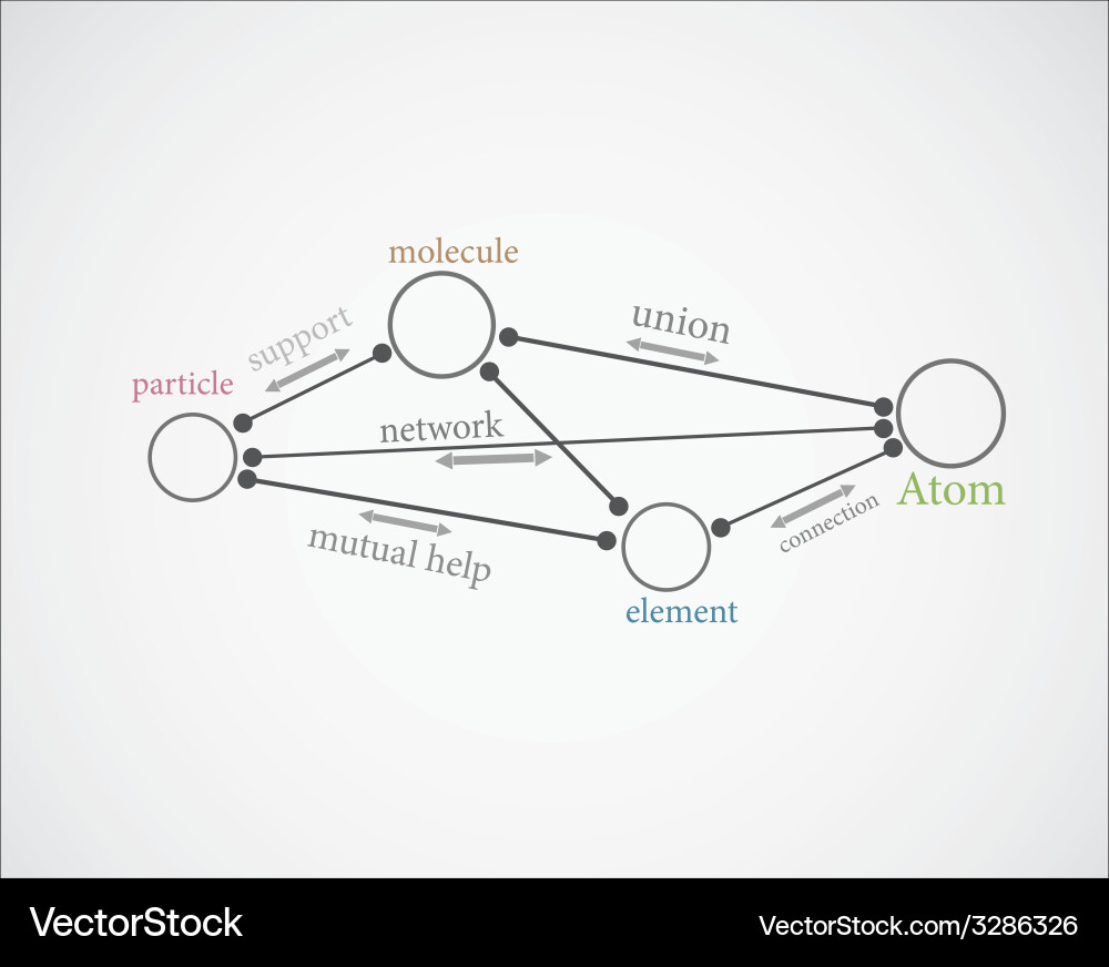 Abstract connection of cells vector image