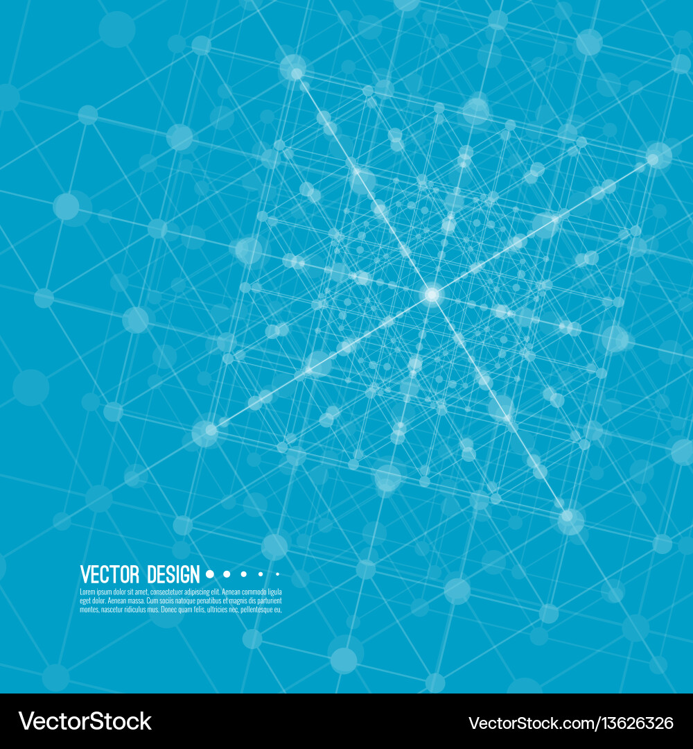 Complex Particle Network Vector Image