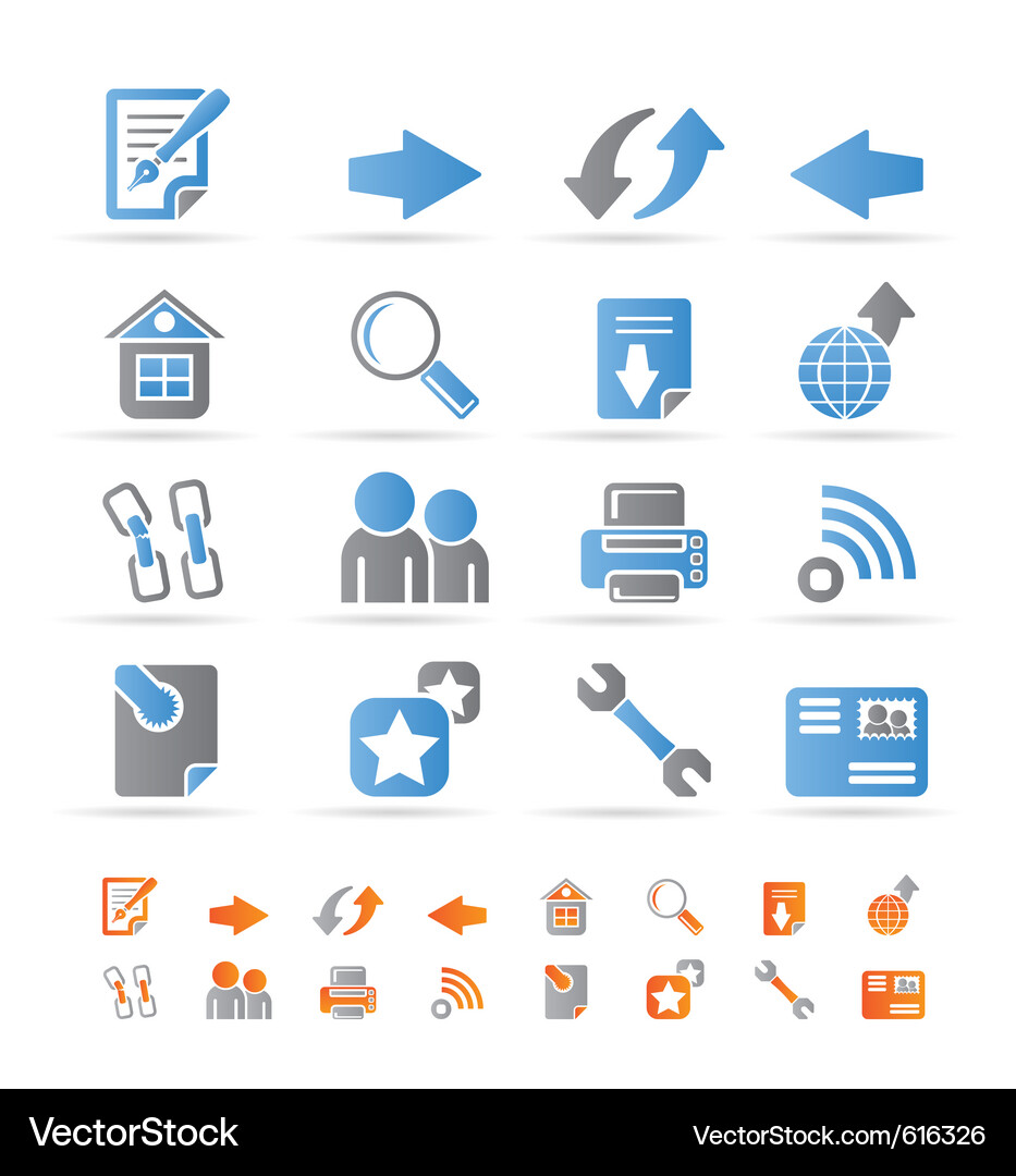 Computer & Website Icons - Navigationsset Vektorbild