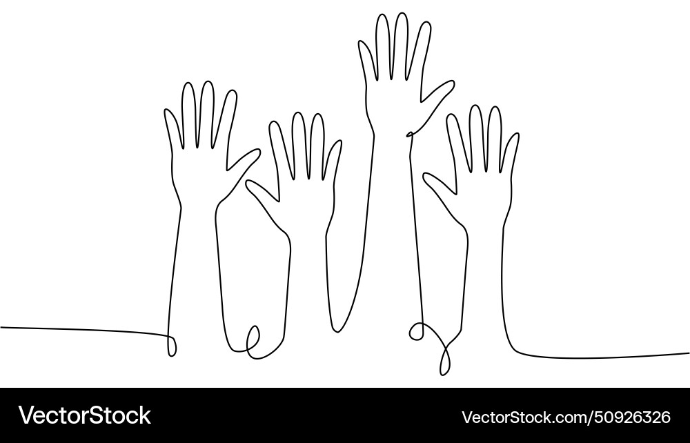 Continuous single line drawing of a group Continuous single line drawing of a group vector image