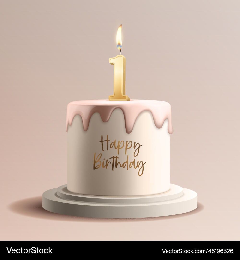 Ein Jahr Geburtstag Jubiläum süß Kuchen Ein Jahr Geburtstag Jubiläum süß Kuchen vektorbild