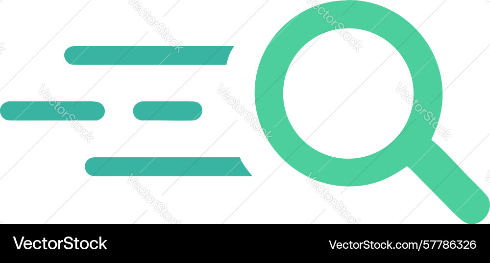 Express search icon with dynamic flow design vector image