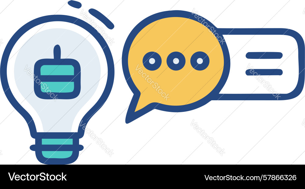 Idea communication insights documentation symbol vector image