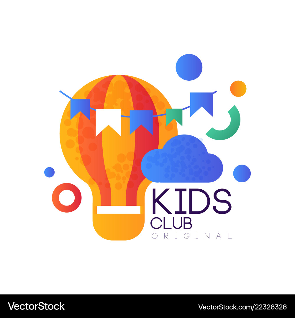Kids Land Club Logo originelle kreative Etikett Kids Land Club Logo originelle kreative Etikett vektorbild