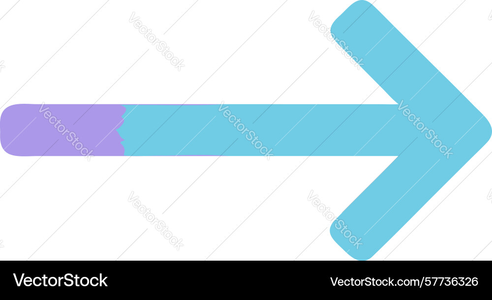 Soft gradient forward arrow for gentle movement vector image