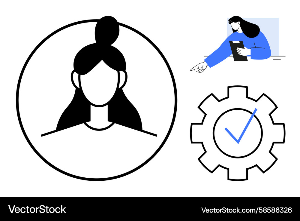 User profile and settings with task management User profile and settings with task management Vector Image
