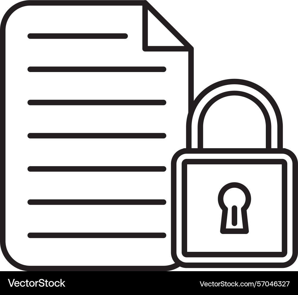 Access control line icon design vector image