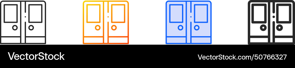 Access iconthin linear gradient blue stroke Access iconthin linear gradient blue stroke vector image