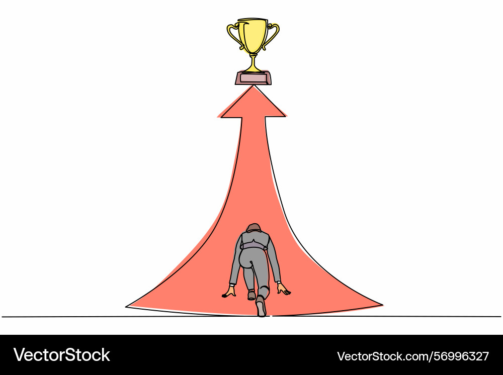 Continuous one line drawing back view Vector Image
