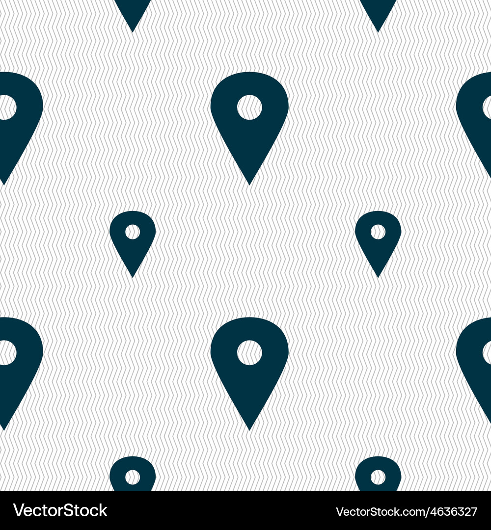 Map pointer gps location icon sign seamless Vector Image