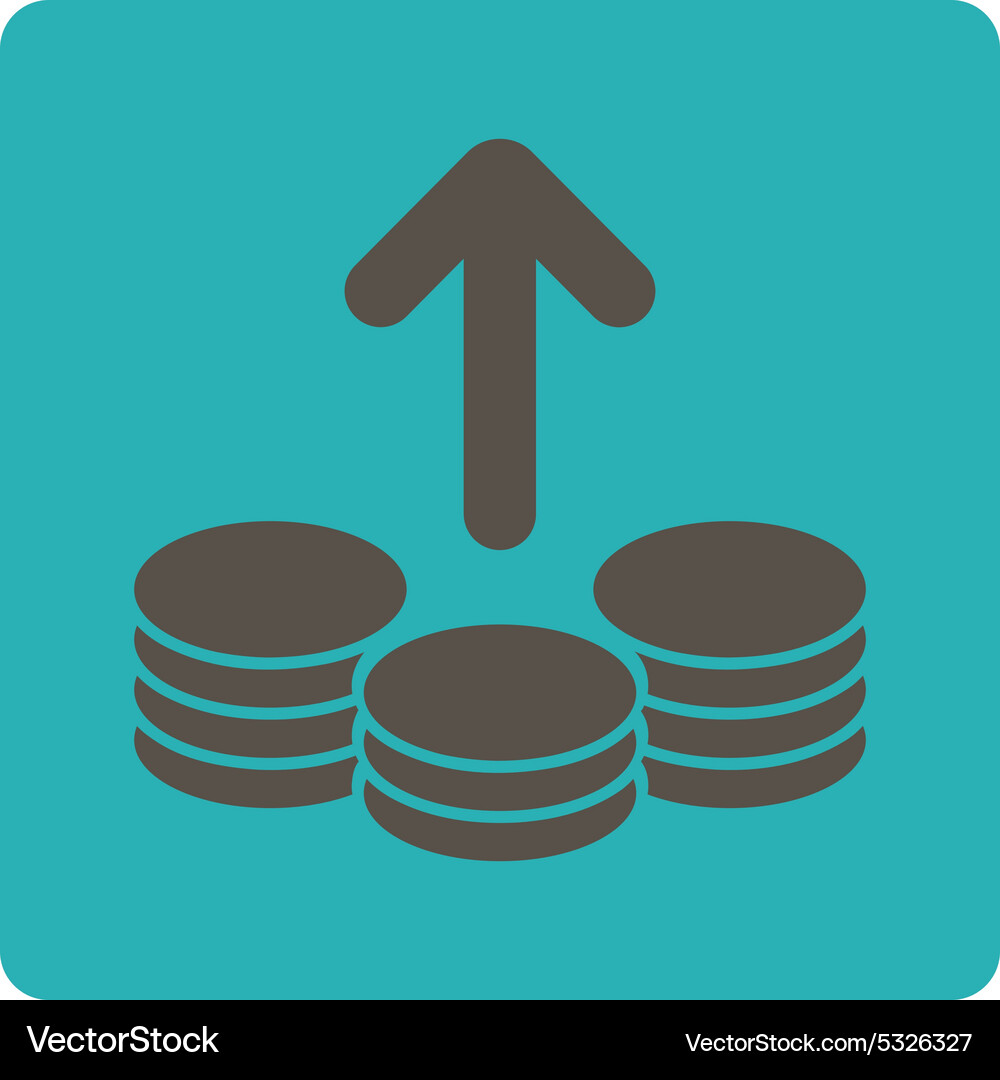 Payout icon from commerce buttons overcolor set Vector Image