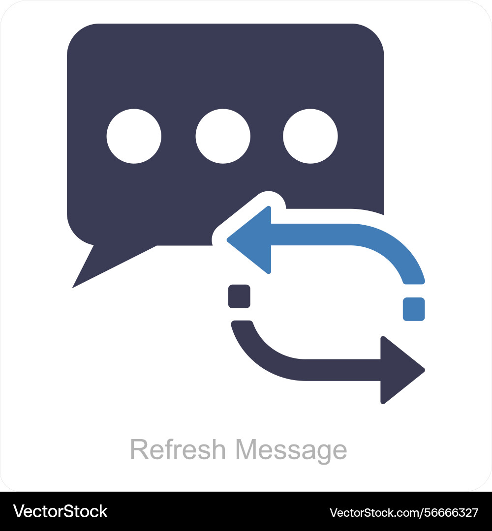 Refresh message icon concept Vector Image