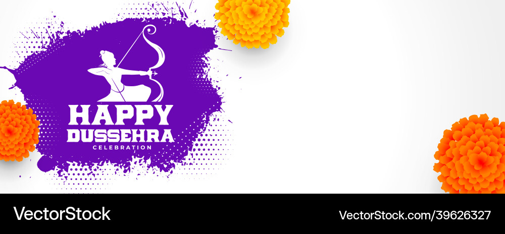 Traditional happy dussehra festival banner Traditional happy dussehra festival banner vector image