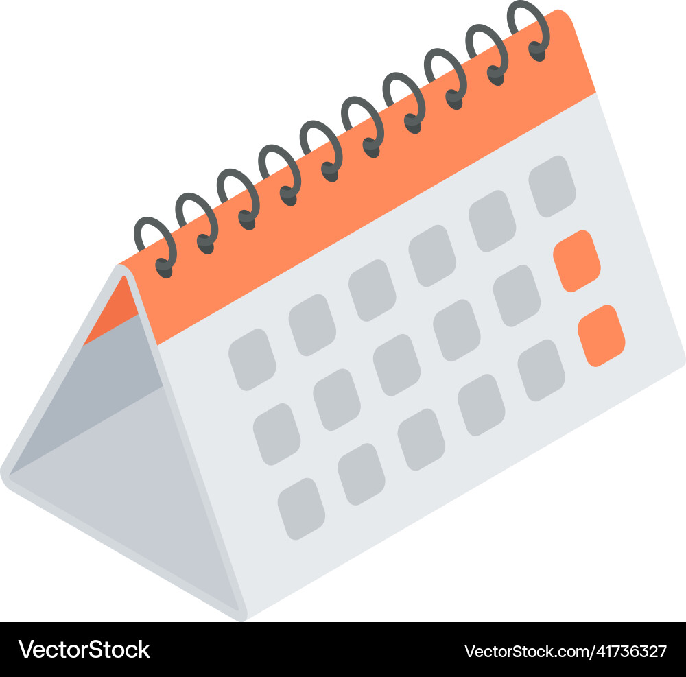Triangle table paper schedule on spring Triangle table paper schedule on spring vector image