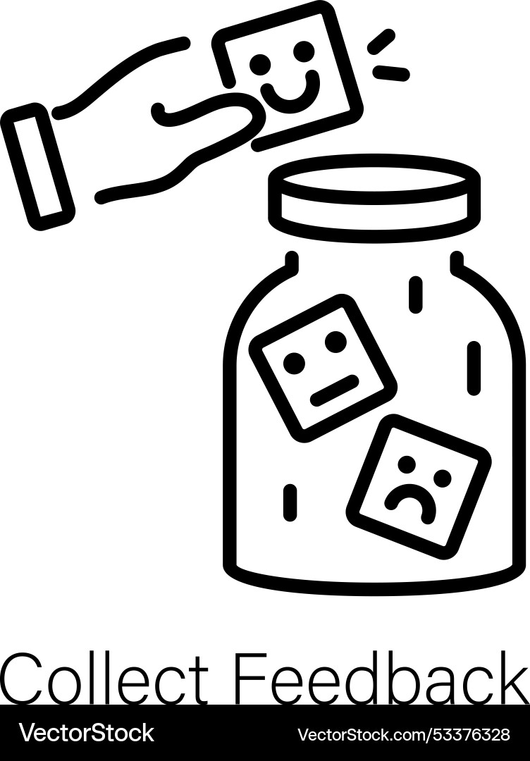 Collect feedback Royalty Free Vector Image - VectorStock