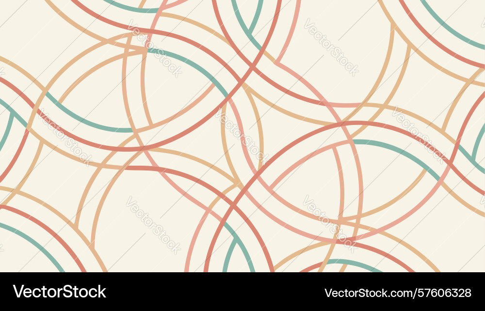 Gentle intersecting circular lines abstract Vector Image
