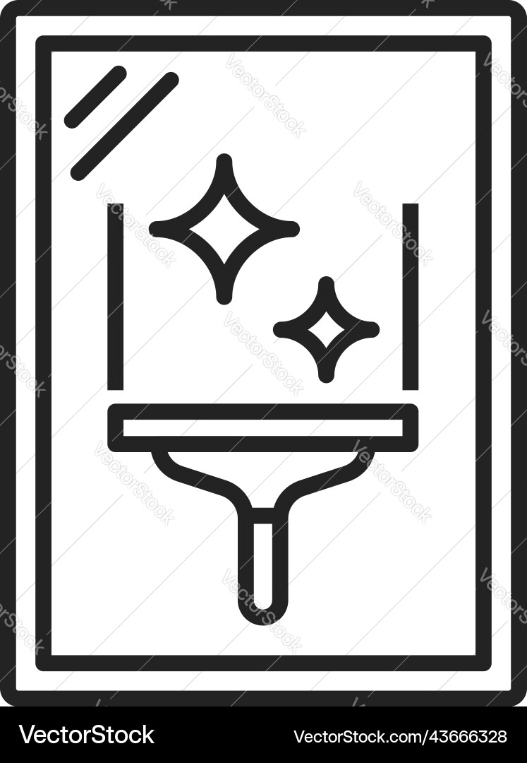 Glass scraper icon window wash home cleaning Vector Image
