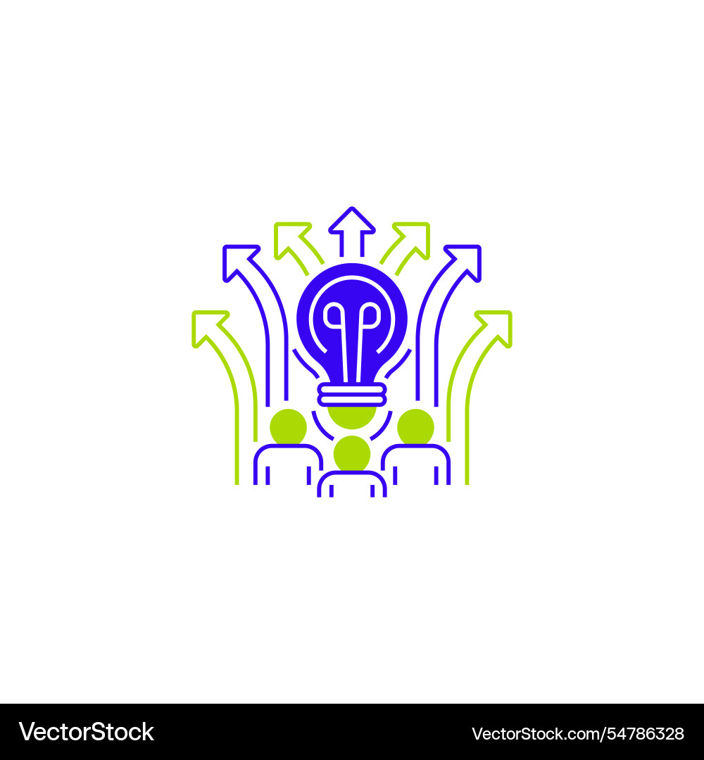 Idea sharing line icon linear style sign Idea sharing line icon linear style sign vector image