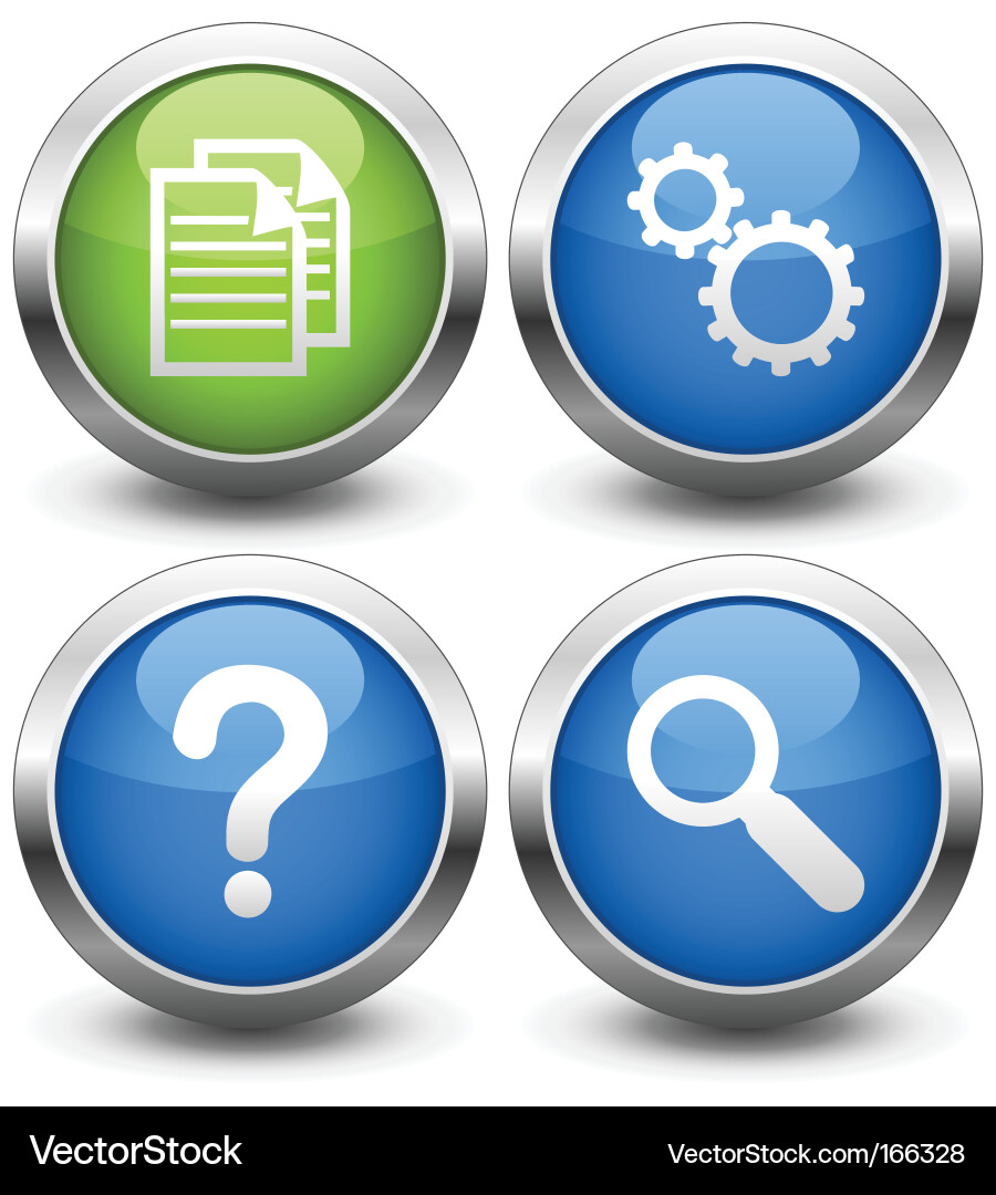 Modern Button Set vector image