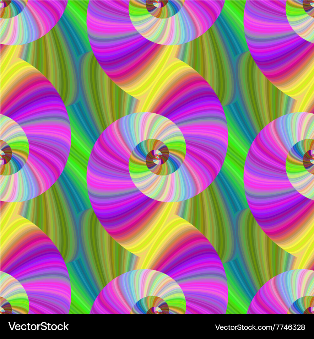 Multicolored spiral fractal pattern Vector Image
