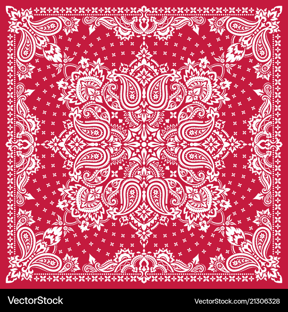 Paisley Bandana Print vector image
