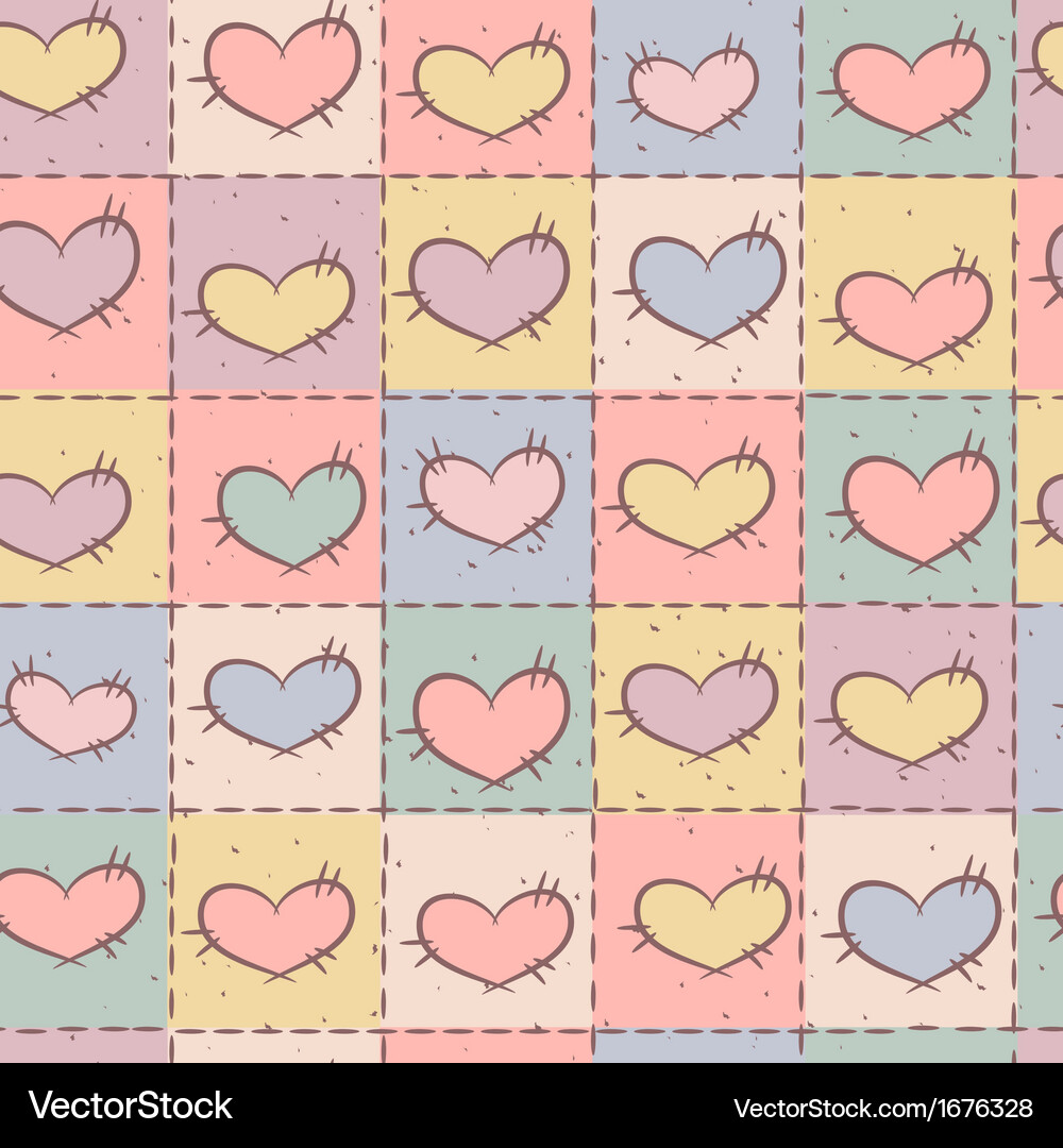 Seamless pattern with patchwork Vector Image