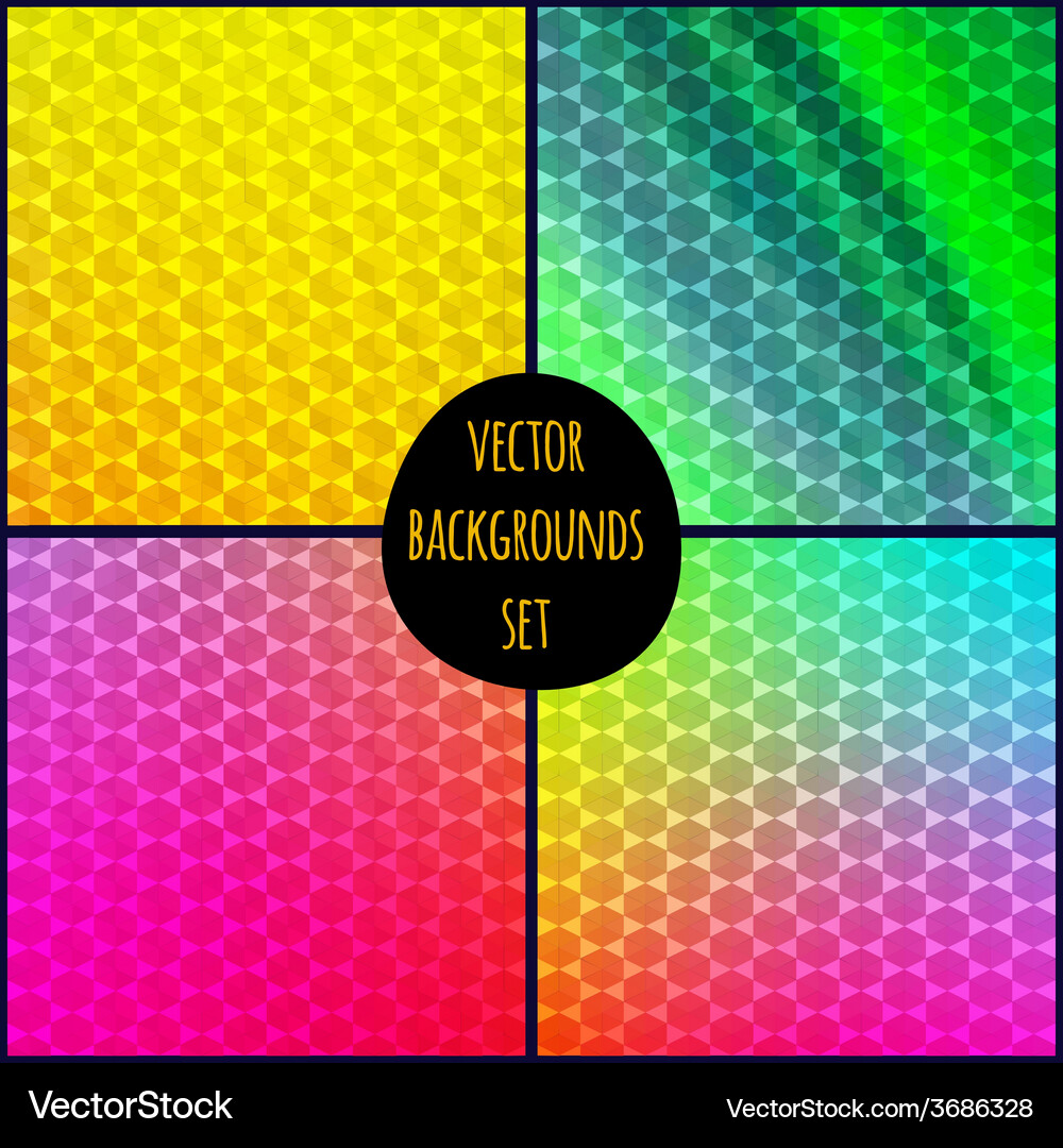 Set four geometric patterns texture Vector Image