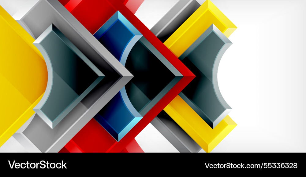 Square arrow shapes with round elements Square arrow shapes with round elements Vector Image