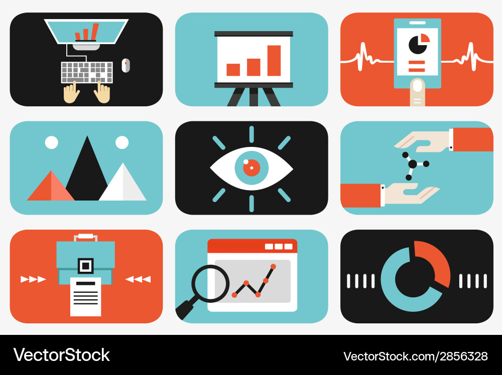 Web Analytics & Data Insights vector image