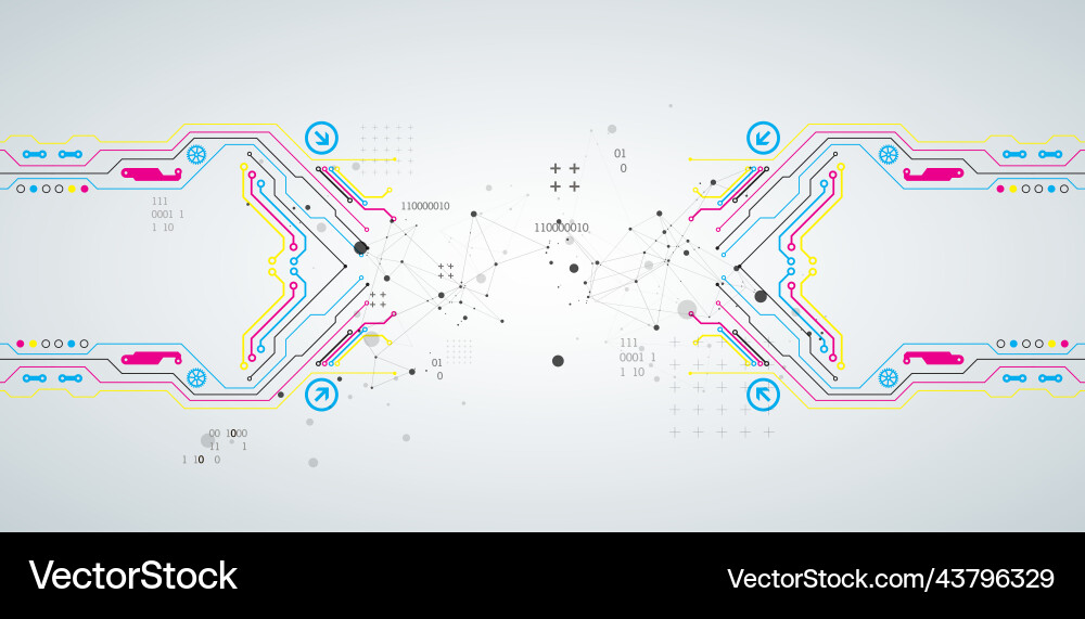 Abstract background on technological Abstract background on technological vector image