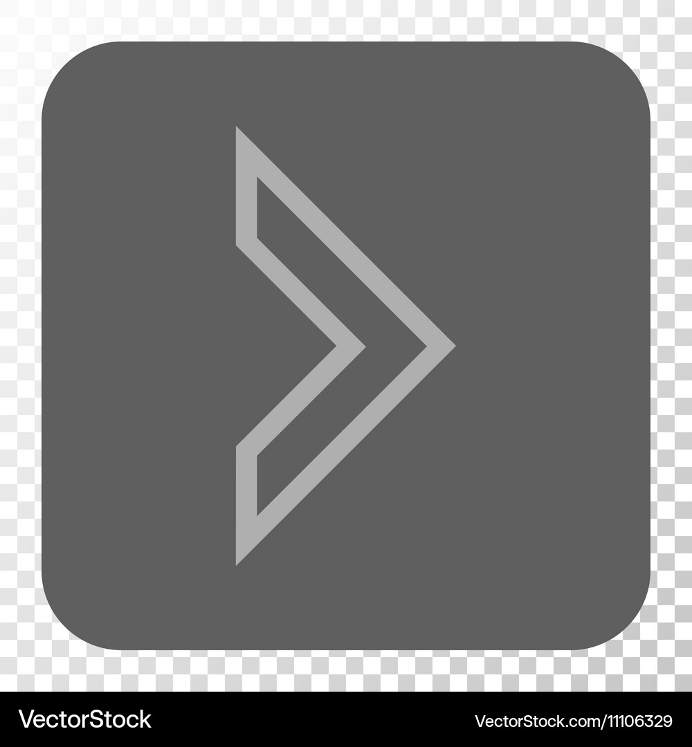 Arrowhead right rounded square button Vector Image