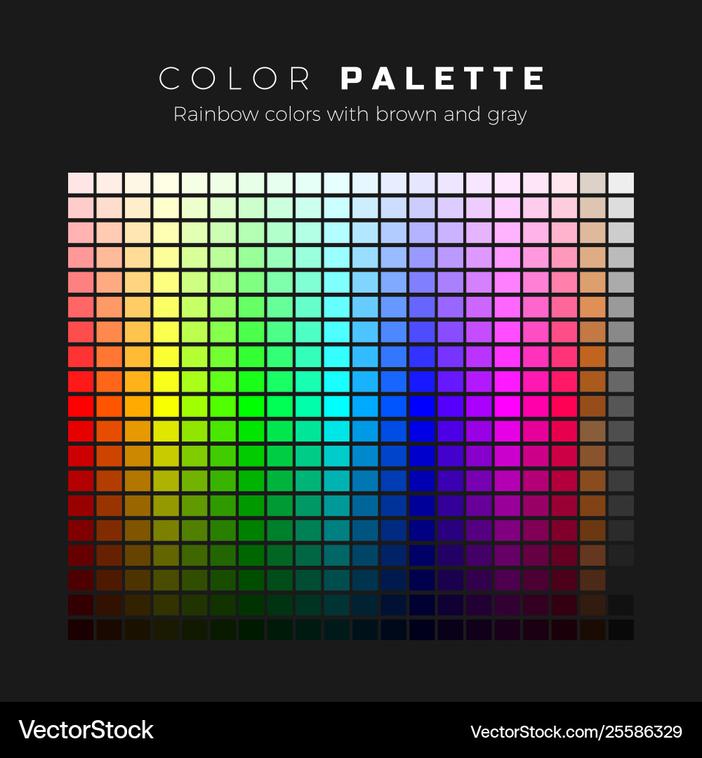 Colorful palette full spectrum colors Royalty Free Vector