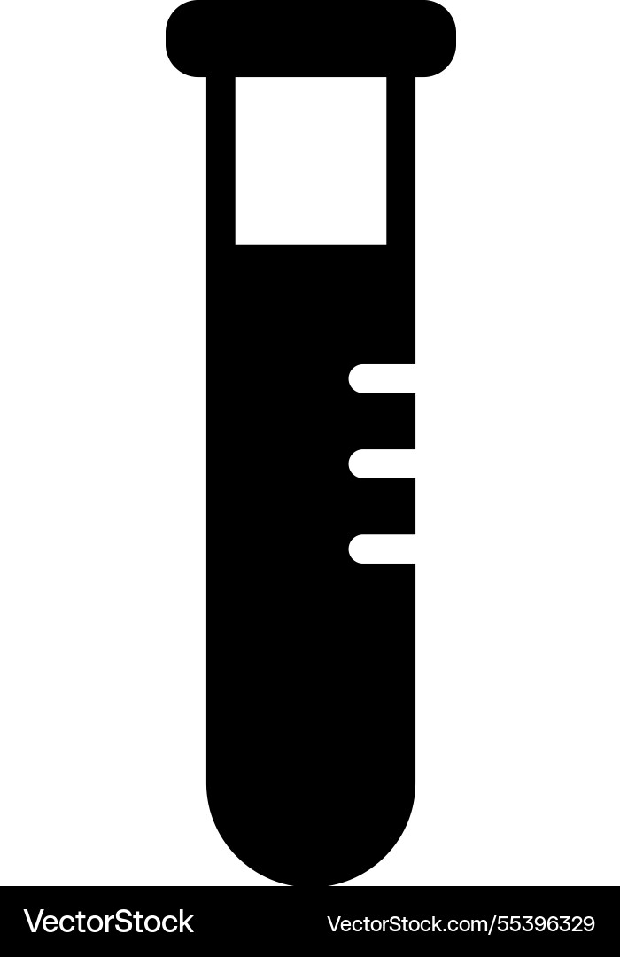 Lab flask silhouette Vector Image