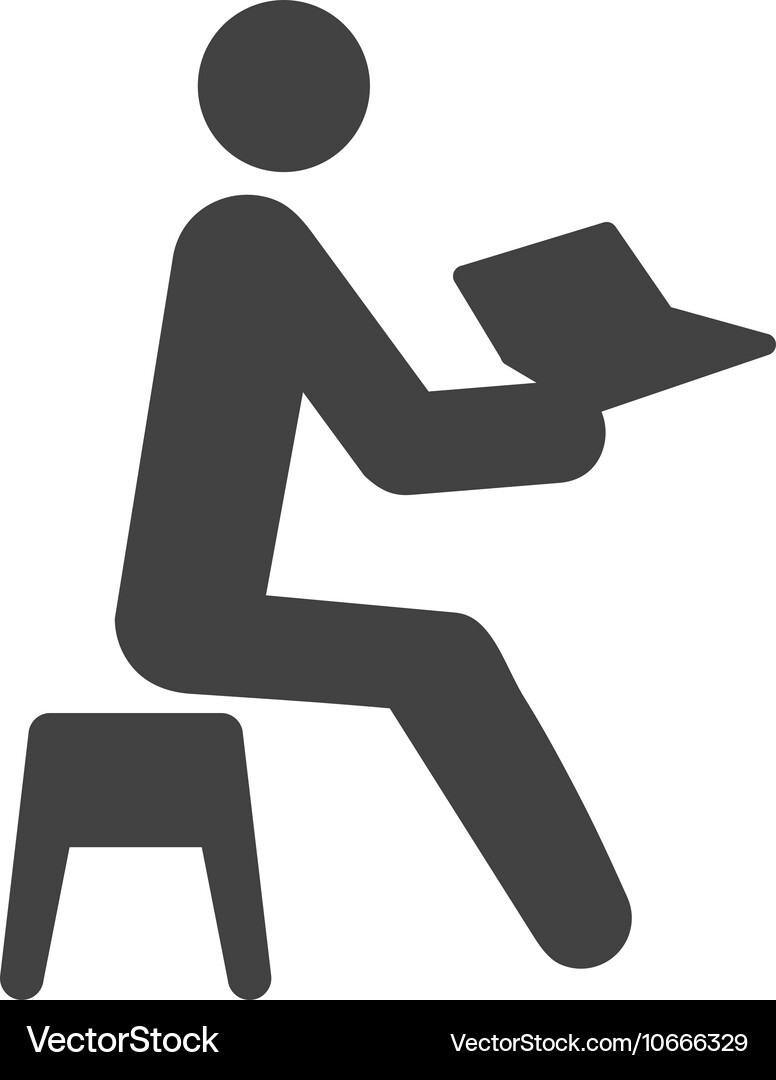Man reading storybook Vector Image