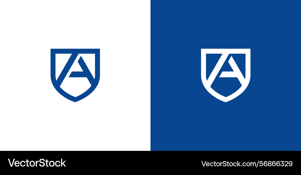 Modern and strong security initial a logo design Vector Image