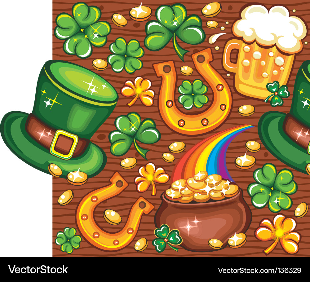 St patricks day seamless pattern Royalty Free Vector Image