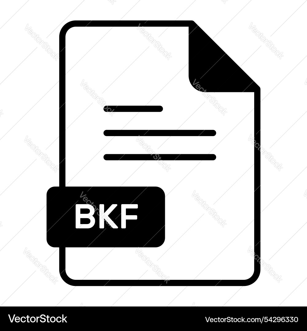 An amazing icon of bkf file editable design vector image