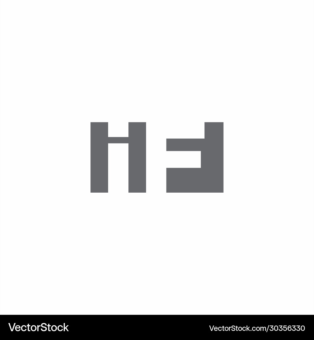 If logo monogram with negative space style design vector image