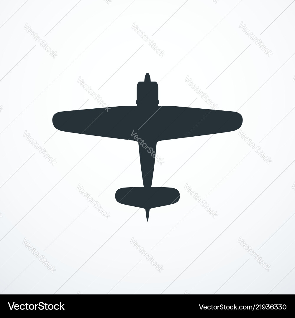 Old airplane icon Old airplane icon vector image