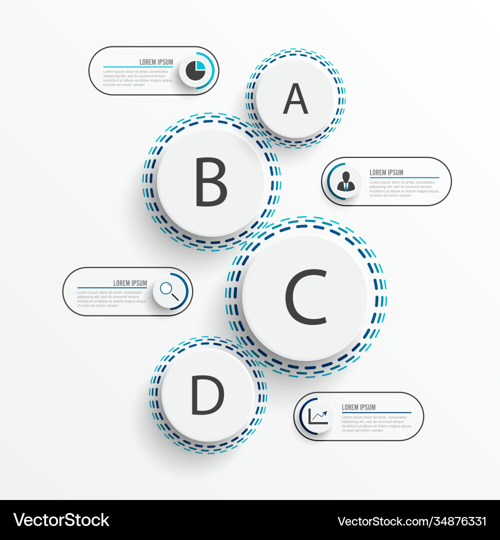 Abstract elements graph infographic template Abstract elements graph infographic template vector image