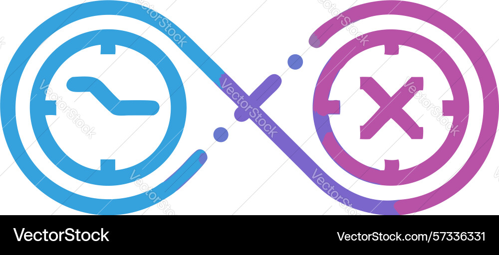 Abstract time cycle problem solution design vector image