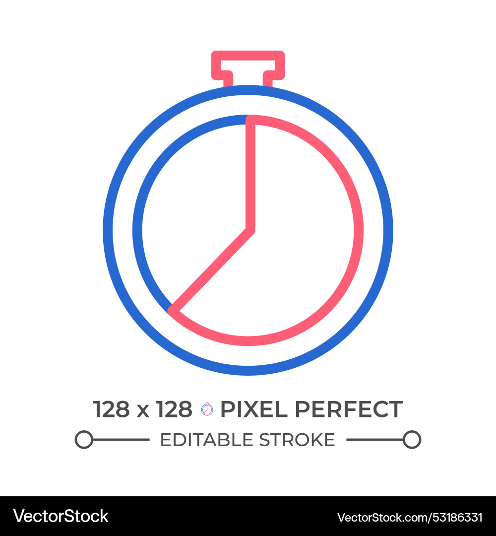 Countdown timer two color line icon Countdown timer two color line icon vector image