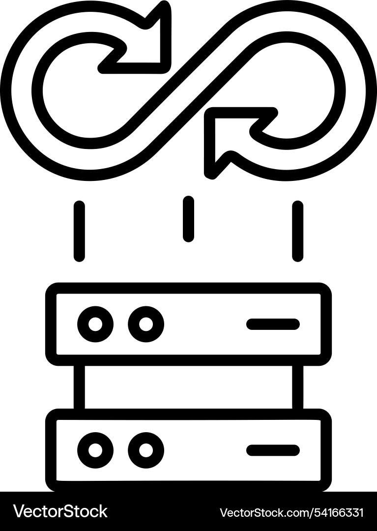 Devops process vector image